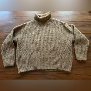Saks Fifth Avenue Tan Turtleneck Sweater